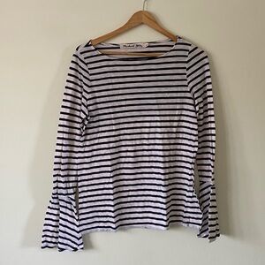 Michael Stars Navy and Pin Striped Top